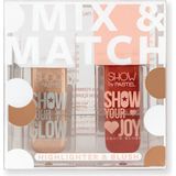 Show By Pastel 72 Glow Liquid Highlighter ve 57 Joy Liquid Blush Doğal Görünüm ve Işıltı