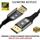 SHOW PRIME Displayport Dp Kablo 540 Herze Kadar Destekli 8k Premium - 1,8 m