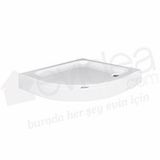 Shower 100x100 cm Oval Flat Duş Teknesi
