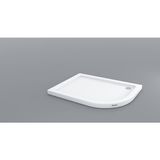 Shower 100x130 Oval Asimetrik Flat Duş Teknesi H:7 Cm
