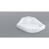 Shower Asimetrik Oval Oturmalı 90x120 cm Duş Teknesi