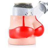 Shower Beer Buddy - Kırmızı Bikini Duş Bira Kutusu Tutacağı, Silikon Vantuzlu | Soğuk Bira Kutunuzu Duş veya Küvette Tutar, İçecek Aksesuarları Hediyeler Küvet Caddy Banyo Duş Bira Tutucu