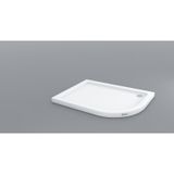 Shower Oval Asimetrik Flat 80x90 cm Duş Teknesi