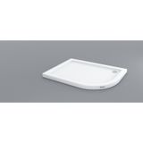 Shower Oval Asimetrik Flat 90x110 cm Duş Teknesi