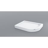 Shower Oval Asimetrik Panelli 80x100 cm Duş Teknesi