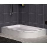 Shower Oval Asimetrik Panelli 80x110 cm Duş Teknesi