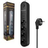 Showmax SH-4625 Termal Akım Korumalı Priz 4 Priz+2 Usb+1 Type-C Giriş