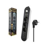 Showmax Sh-4628 3Lu Akim Korumali Priz 2 Metre Anahtarli 10A 2500 Watt 2Xusb 1Xtype-C