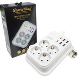 Showmax SH-4629 Termal Akım Korumalı 2 Metre Elektrik Prizi 4 USB Girişli Modern Tasarım