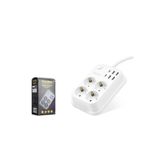 ShowMax Sh4629 Termal Akım Korumalı Uzatma Kablosu 4*Priz + 4*Usb + 2*Type-C + Anahtar 2M Beyaz