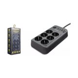 Showmax SH4630 Akım Korumalı Uzatma Kablosu 6 Priz + 2 USB + 2 Type-C - Siyah