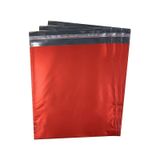 Showparty Lüx Yapışkanlı Hediye Paketi Lüks Metalize Poşet Kırmızı 30 x 35 CM 10 Adet