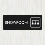 Showroom Alüminyum Ofis Departman Kapı Isimliği, Yönlendirme Levhası 24X9 cm Siyah - 24 x 9 cm - 1 Adet