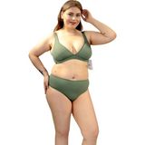 Shra Mayo Straplez Bikini Takımı - Haki - 42