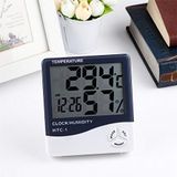 SHREE HANS CREATION DS Enterprise | (HTC-1) Oda Termometresi, Nem Kuluçka Ölçer ve Doğru Sıcaklık Göstergeli Duvara Montaj LED Dijital Alarm Saat Monitörü İç Mekan/Dış Mekan (HTC-1) / (004)