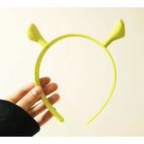 Shrek Kulaklı Saç Tacı - Eğlenceli Kostüm Aksesuarı Ve Parti Tacı (Yeşil)