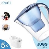 Shuii Jugg I Su Arıtma Sürahisi + 5 Adet Filtre I Pure+ Ve Maxtra+ Filtreleri Ile Uyumlu Mavi