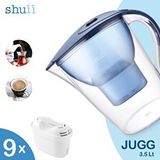 Shuii Jugg I Su Arıtma Sürahisi + 9 Adet Filtre I Pure+ Ve Maxtra+ Filtreleri Ile Uyumlu Mavi