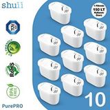 Shuii Purepro I Su Arıtma Sürahi Filtresi (10 Adet Filtre ) I Jugg Ve Brita Maxtra+ Pro Ile Uyumlu
