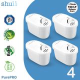 Shuii Purepro I Su Arıtma Sürahi Filtresi (4 Adet Filtre ) I Jugg Ve Brita Maxtra Pro Ile Uyumlu