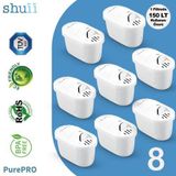 Shuii Purepro I Su Arıtma Sürahi Filtresi (8 Adet Filtre ) I Jugg Ve Brita Maxtra+ Pro Ile Uyumlu