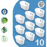 Shuii Purepro Sürahi Filtresi 10 Adet Su Arıtma Filtresi Jugg ve Brita Maxtra+ Pro Uyumlu Ekonomik Çözüm
