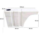 Shuivan 150 lt 104x32x60 cm Teker Üstü Uyumlu Karavan Su Deposu