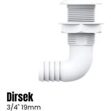 Shuivan Seaflo Plastik Sintine Rekoru Depo Çıkışı Dirsekli 3/4" - 19MM