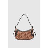 Shule Bags Fizy Baget Çanta Leopar Desen - Kahverengi