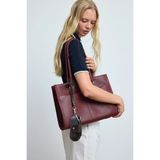 Shule Bags Madison Gözlük Kılıflı Omuz Çantası Bordo
