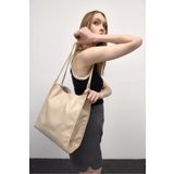Shule Bags Miguel Vintage Krem Omuz Çantası