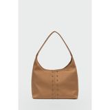 Shule Bags Moka Troklu Süet Omuz Çantası Camel