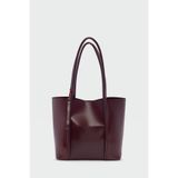 Shule Bags Pebbled Omuz Çantası Bordo