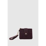 Shule Bags Pike Süet Kadın Kartlık Bordo