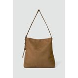 Shule Bags Vague Süet Omuz Çantası Camel