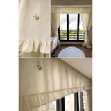 shules collection Naturel Buldan Keten Papatya Nakışlı Farbela Perde