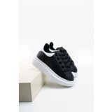 Shupe Kız Erkek Çocuk Siyah Beyaz Spor Ayakkabı Sneaker