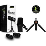 Shure Siyah Mv7 Podcast Mikrofonu & Tripod, Mv7-K-Bndl
