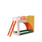 Shuri Kids Tubi Bunk Bed Renkli Merdivenli Çocuk Ranza 90 X 190 Cm
