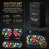 Shuttle Art Luxury Fabric Markers 40 Renk Kumaş Boyama Kalemi Profesyonel Tekstil Ve Dıy Tasarım Seti Çantalı