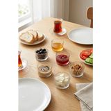 Shuvae Home 6'lı Çizgili Cam Mini Kase Seti 40 ml – Sosluk, Kahvaltılık, Reçellik, Ballık ve Çerezlik Sunum Kasesi