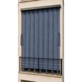 SHY TEKSTİL Suya Dayanıklı Kornişli Balkon Perdesi Modern Dış Mekan Fon Perde Antrasit