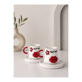 Si Sorti Ceramics Lady Kiss – El Yapımı 2’li Türk Kahvesi Fincan Takımı.