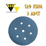 Sia 1949 Hookit 7 Delikli Cırt Zımpara 150 Mm - P120 Kum - 3 Adet Mavi