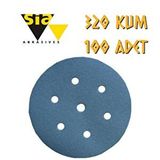 Sia 1949 Hookit 7 Delikli Cırt Zımpara 150 Mm - P320 Kum - 100 Adet Mavi