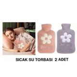 Sıa 2 Adet Sıcak Su Torbası Peluş Papatya Desenli 21X13,5X2cm 500 Ml