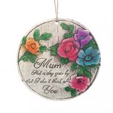 Sıa Asılabilir Balkon Ve Bahçe Süsü Gelincikli,Anne Temalı Yuvarlak 15X15x1,1Cm Duvar Süsü,Taşı Balkon,Bahçe Ve Oda Dekor Hoşgeldiniz Tablo,Tabela