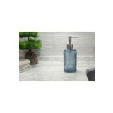 Sia CAM SIVI SABUNLUK,KRİSTAL DESENLİ MAVİ 300ML BANYO SETİ 6,8X17,6CM
