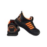 SİA ÇANTA CANBYAQUA LASTİK BAĞCIKLI ORTAPEDİK & ANATOMİK SAĞLAM KAYMAZ TABANLI NEFES ALAN UNISEKS ÇOCUK SPOR AYAKKABISI - Siyah - Turuncu