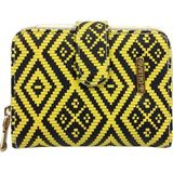 Sia Çanta Ollbag Kilim Desenli Ortaboy Kadın Cüzdan Cift Yönlü Kart & Resim Konulabilir Ana Bölümler Orta Fermuarlı Göz Küçük Çanta Çüzdanı - Sarı
